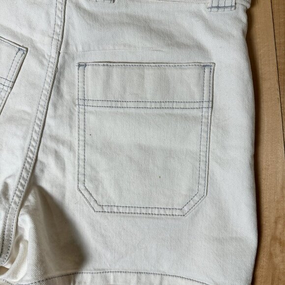 NWT Denim Jean Shorts Jorts White Cream Color Size 27 - Picture 5 of 8